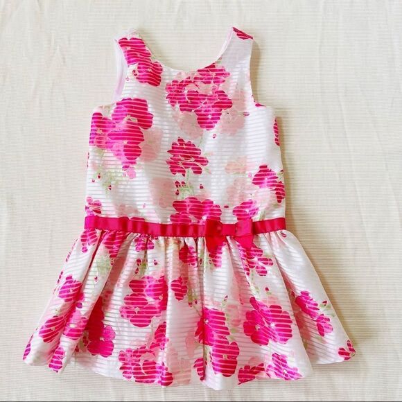 Gymboree Dressed Up Girl Dress Formal Floral Wedding Bridal Flower Sleeveless 4 - Picture 1 of 4